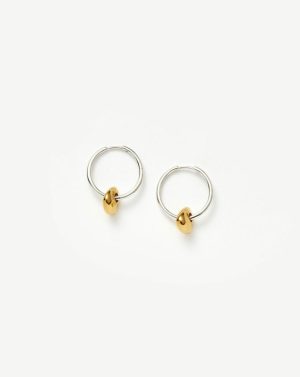 Abacus Nugget Small Charm Hoop Earrings Charm & Drop Earrings