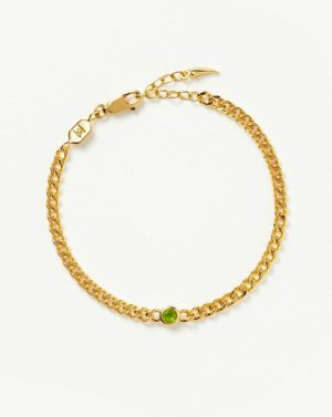 August Birthstone Chain Bracelet Bracelets