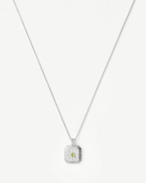 August Birthstone Pendant Necklace Coin & Pendant Necklaces