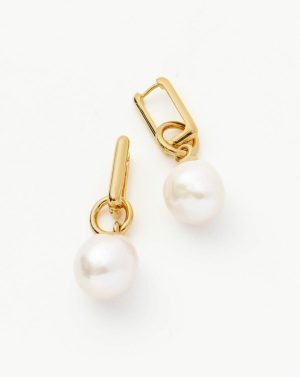 Baroque Pearl Ovate Earrings Earrings