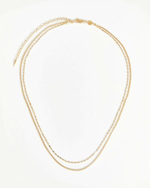 Box Link Double Chain Necklace Chain Necklaces