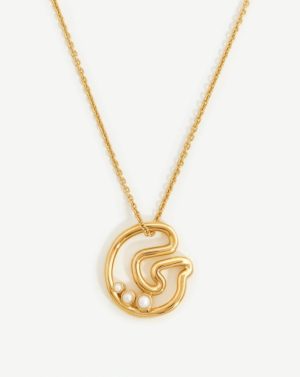 Chubby Pearl Initial Pendant Necklace – Initial G Coin & Pendant Necklaces