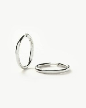 Classic Tunnel Medium Hoop Earrings Earrings