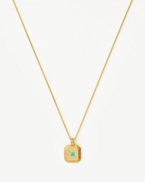 December Birthstone Pendant Necklace Coin & Pendant Necklaces