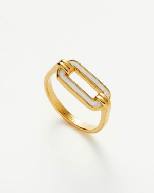 Enamel Haze Ovate Stacking Ring Rings