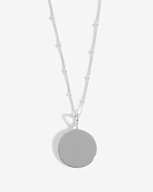 Engravable Large Round Disc Necklace Coin & Pendant Necklaces