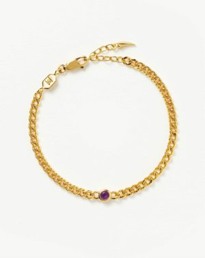 February Birthstone Chain Bracelet Bracelets