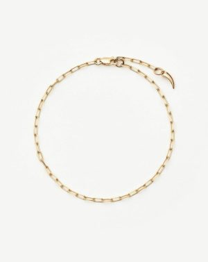 Fine Classic Paperclip Chain Bracelet Bracelets