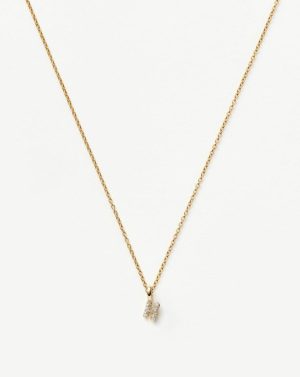 Fine Diamond Initial Mini Pendant Necklace – H Coin & Pendant Necklaces