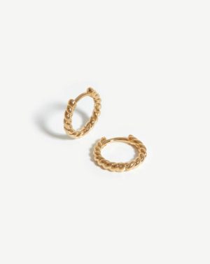 Fine Rope Huggies Earrings