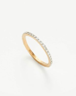 Fine Slim Half Eternity Ring Rings