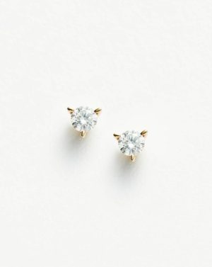 Fine Small Solitaire Diamond Stud Earrings Earrings