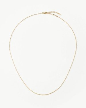 Fine Twisted Short Chain Necklace Chain Necklaces