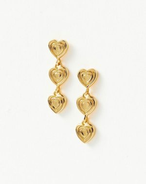 Good Vibes Heart Drop Stud Earrings Earrings