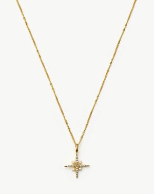 Harris Reed North Star Pearl Necklace Coin & Pendant Necklaces