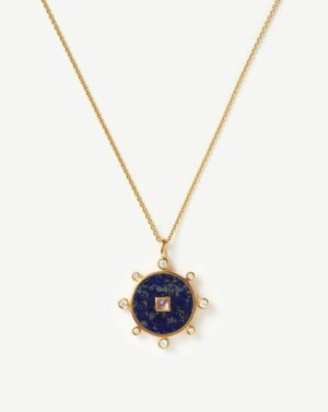 Lapis Amulet Pendant Necklace Coin & Pendant Necklaces