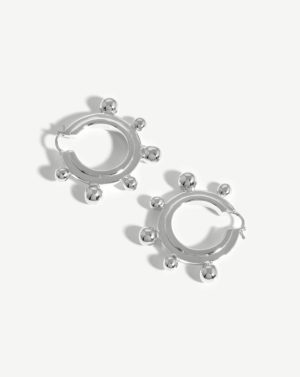 Large Sphere Hoop Earrings Earrings