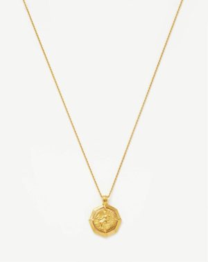 Lucy Williams Engravable Octagon Medallion Coin Necklace Coin & Pendant Necklaces