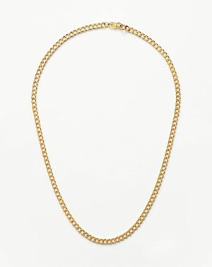 Lucy Williams Flat Curb Chain Necklace Chain Necklaces