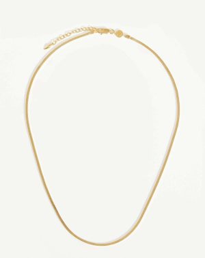 Lucy Williams Short Square Snake Chain Necklace Chain Necklaces