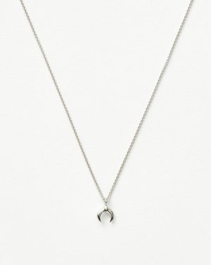 Lucy Williams Tiny Horn Necklace Coin & Pendant Necklaces