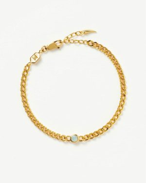 March Birthstone Chain Bracelet Bracelets