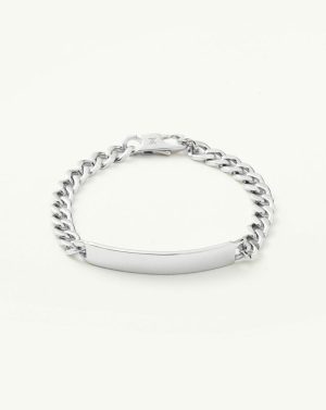 Mens Engravable Id Chain Bracelet Bracelets