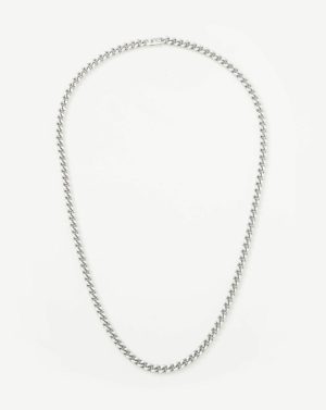 Mens Flat Curb Chain Necklace Chain Necklaces