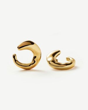 Molten Large Open Stud Earrings Earrings