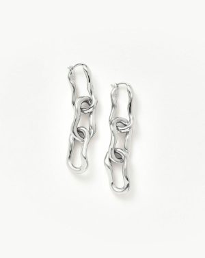 Molten Ovate Triple Drop Earrings Earrings