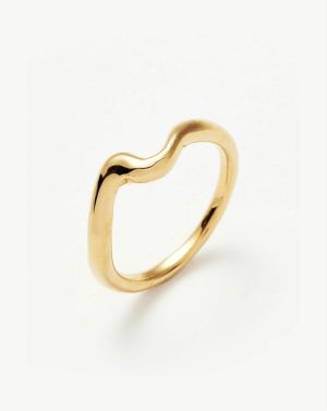 Molten Wave Stacking Ring Rings