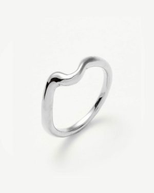 Molten Wave Stacking Ring Rings