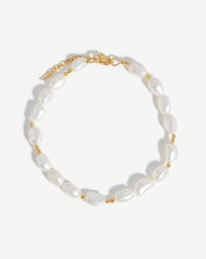 Pearl Beaded Anklet Anklets