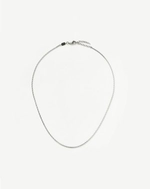 Savi Asymmetric Square Snake Chain Necklace Chain Necklaces