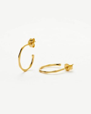 Small Molten Hoop Earrings Earrings