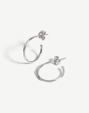 Small Molten Hoop Earrings Earrings