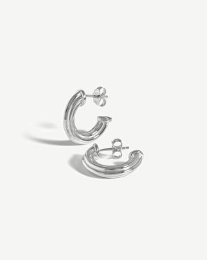 Small Ridge Hoop Earrings Earrings