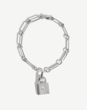 Small Ridge Padlock Aegis Chain Bracelet Bracelets