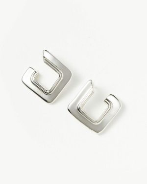 Squared Open Stud Earrings Earrings