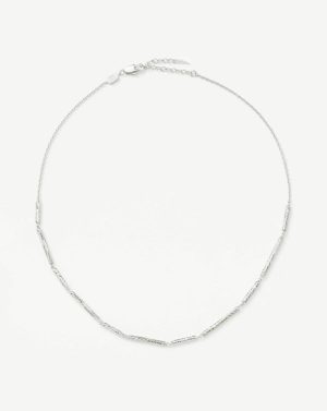 Wavy Ridge Chain Choker Chain Necklaces