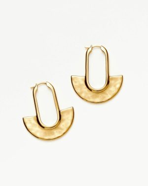 Zenyu Fan Medium Hoop Earrings Earrings