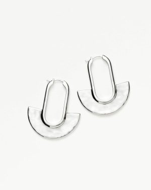 Zenyu Fan Medium Hoop Earrings Earrings