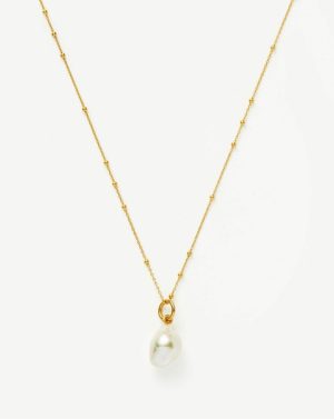 Baroque Pearl Chain Necklace Chain Necklaces