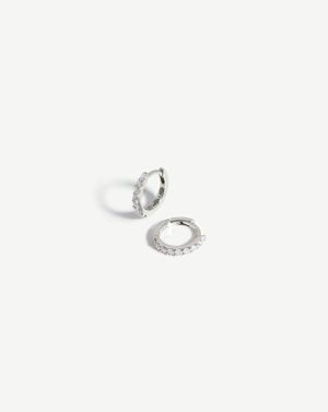 Fine Classic Diamond Huggies Earrings