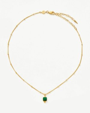 Lucy Williams Malachite Choker Coin & Pendant Necklaces