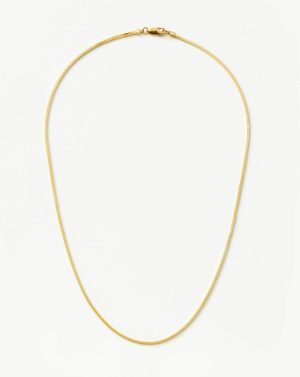 Lucy Williams Medium Square Snake Chain Necklace Chain Necklaces