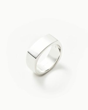 Mens Engravable Wide Ring Rings